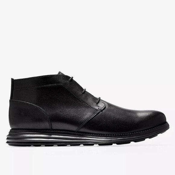 New! Cole Haan Øriginal Grand Chukka Boot Black Leather C28212 9.5 M DD318A